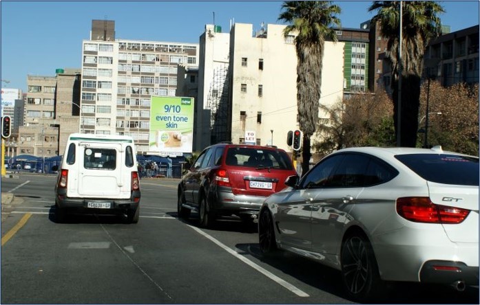 billboard advertising in harrison and de korte street braamfontein