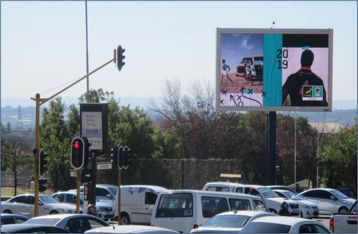 billboard in rivonia road grayston drive sandown high school