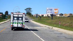 billboard advertsing in billie road facing makiwana hospital