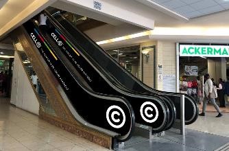 billboard advertising in Bloem Plaza, Escalators