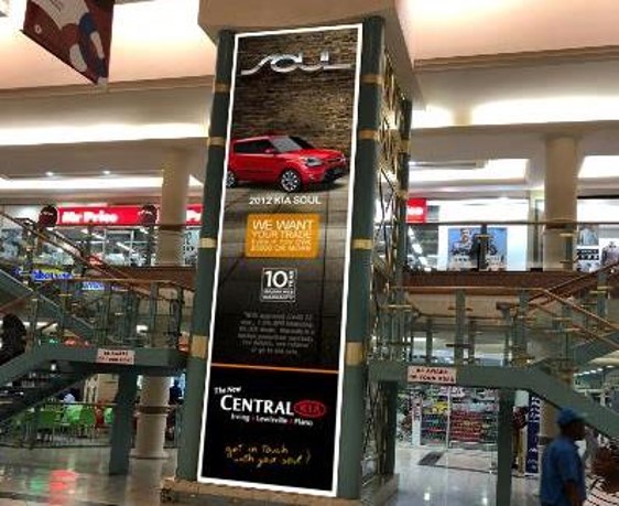 billboard advertising in Bloem Plaza, Lift Shaft