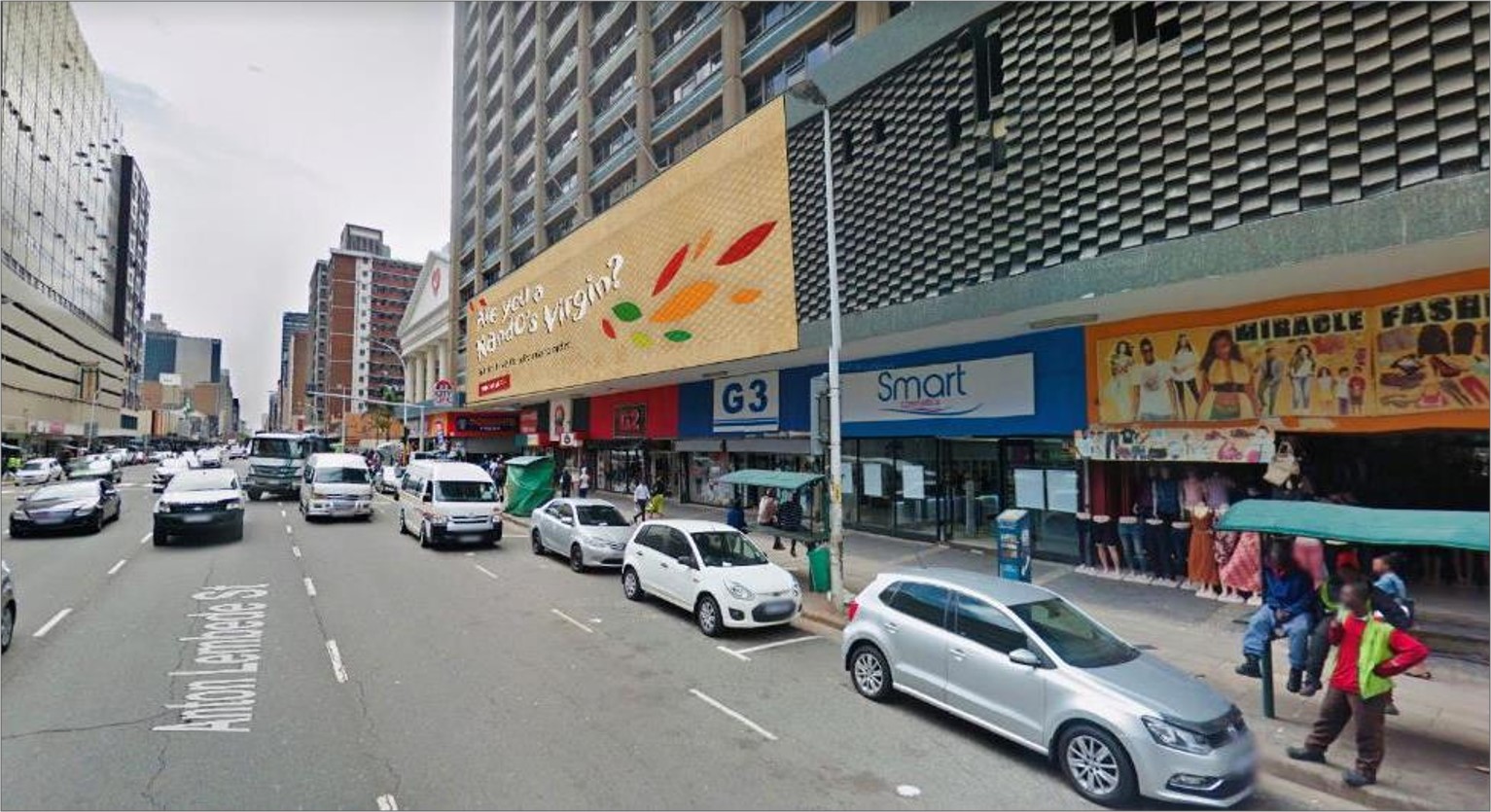 billboard advertising in Durban, 477 Anton Lembede Street