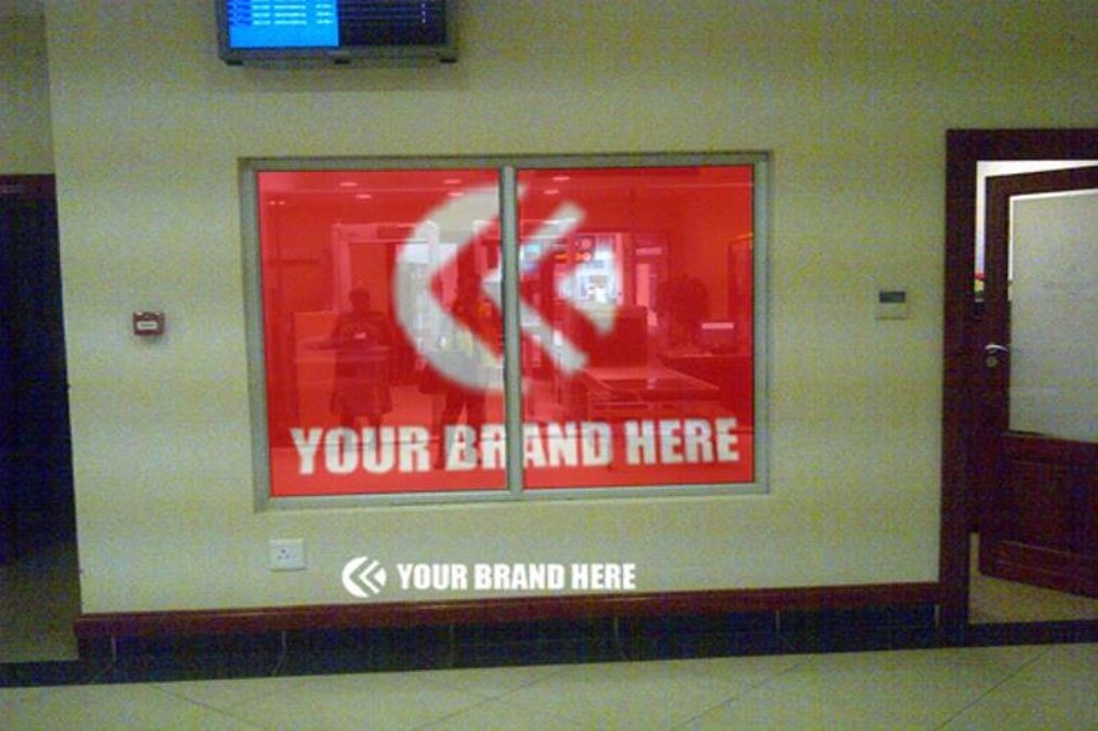 billboard advertising in Kimberley Airport Departures