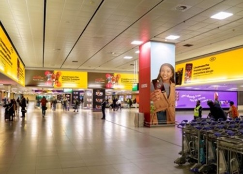 Overhead Wall King Shaka International Airport billboard
